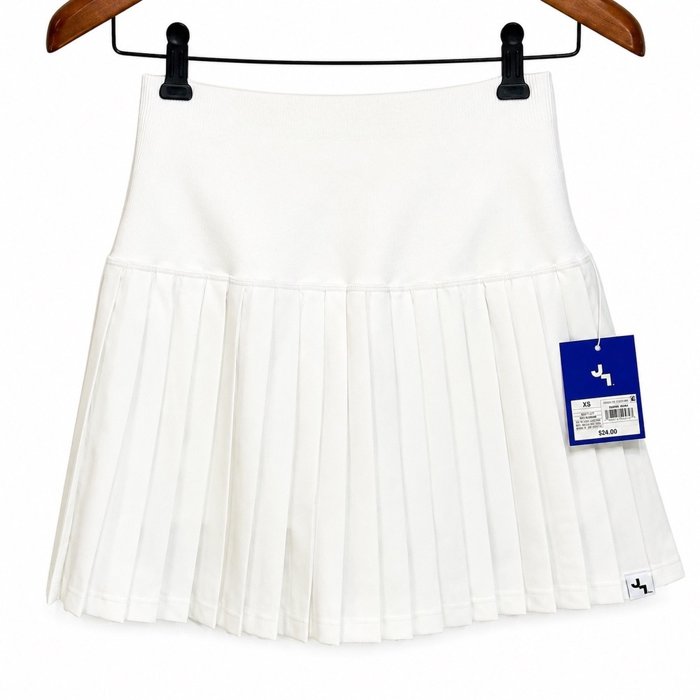 JoyLab White Pleated Tennis Skort Athletic Skirt Built-in Shorts XS 309011737